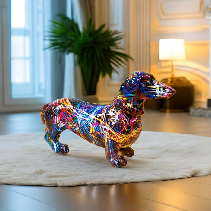 Dachshund Delight | Speels beeld voor een leuk en levendig interieur