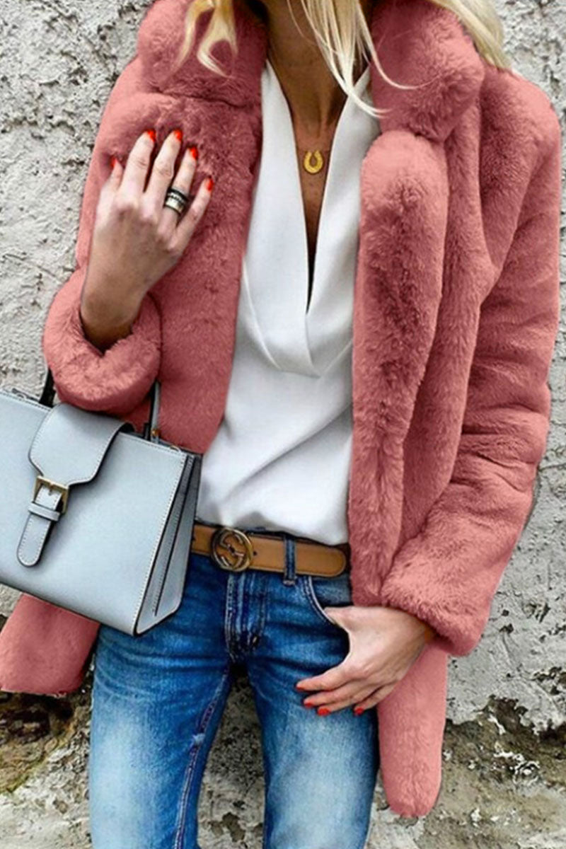 Carla | Elegante winter warme pluizige jas