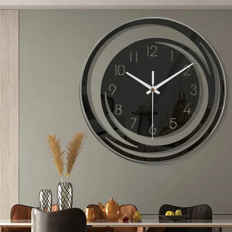 Moderne wandklok van acryl | Strak Scandinavisch minimalistisch design