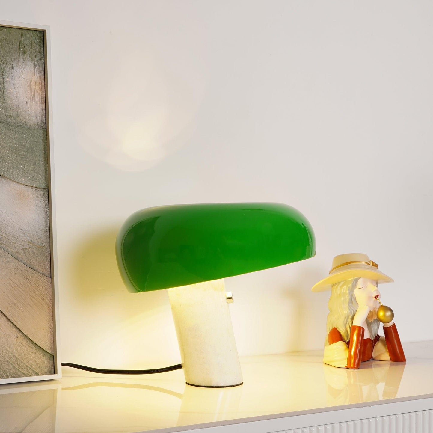 Decoratieve marmeren tafellamp | Elegante en tijdloze verlichting