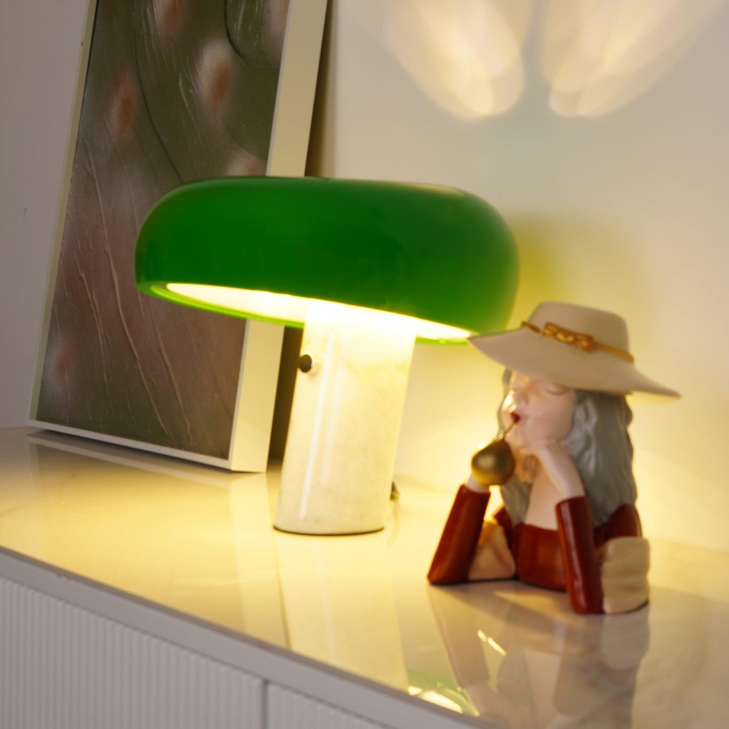 Decoratieve marmeren tafellamp | Elegante en tijdloze verlichting