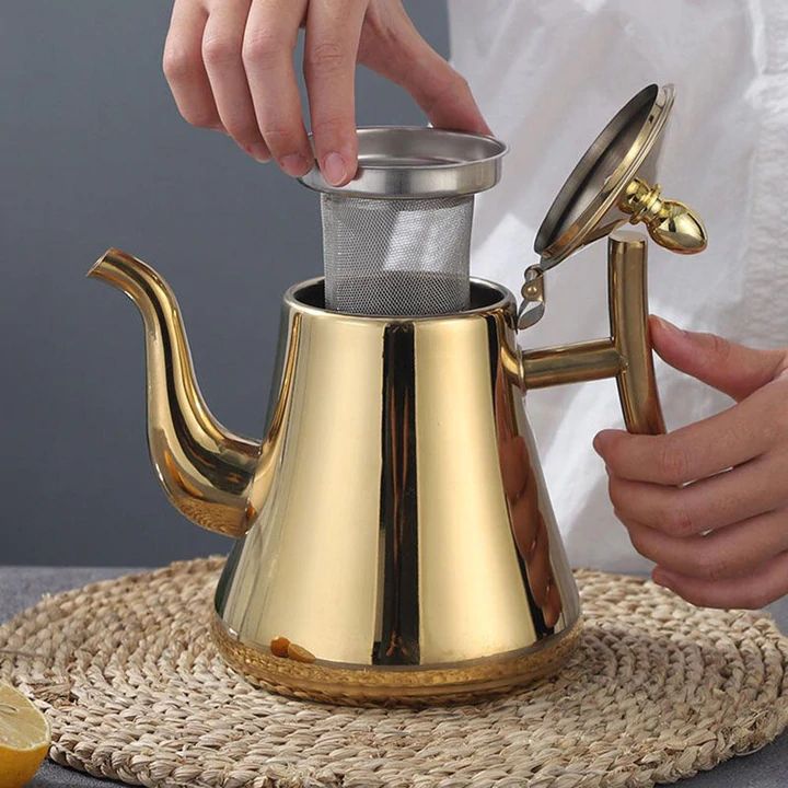 Premium inductiewaterkoker met filter | Duurzame roestvrijstalen theepot
