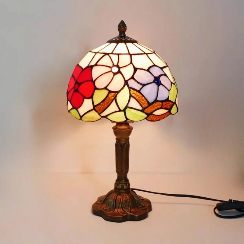 Vintage barokke LED tafellamp E27 | Klassiek Tiffany glas design
