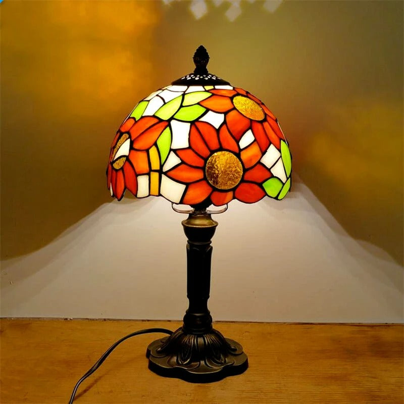 Vintage barokke LED tafellamp E27 | Klassiek Tiffany glas design
