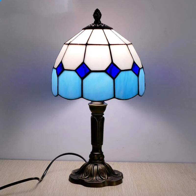 Vintage barokke LED tafellamp E27 | Klassiek Tiffany glas design