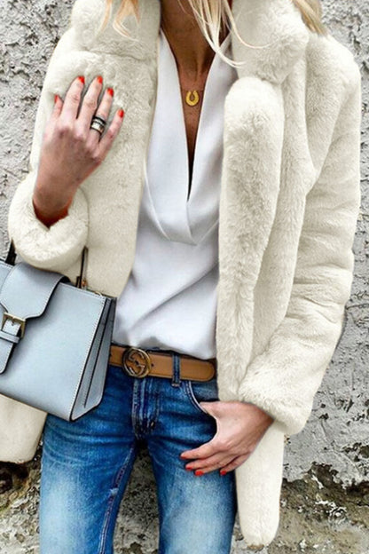 Carla | Elegante winter warme pluizige jas