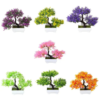 Evergreen Serenity | Levensechte kunstmatige bonsaiboom in decoratieve pot