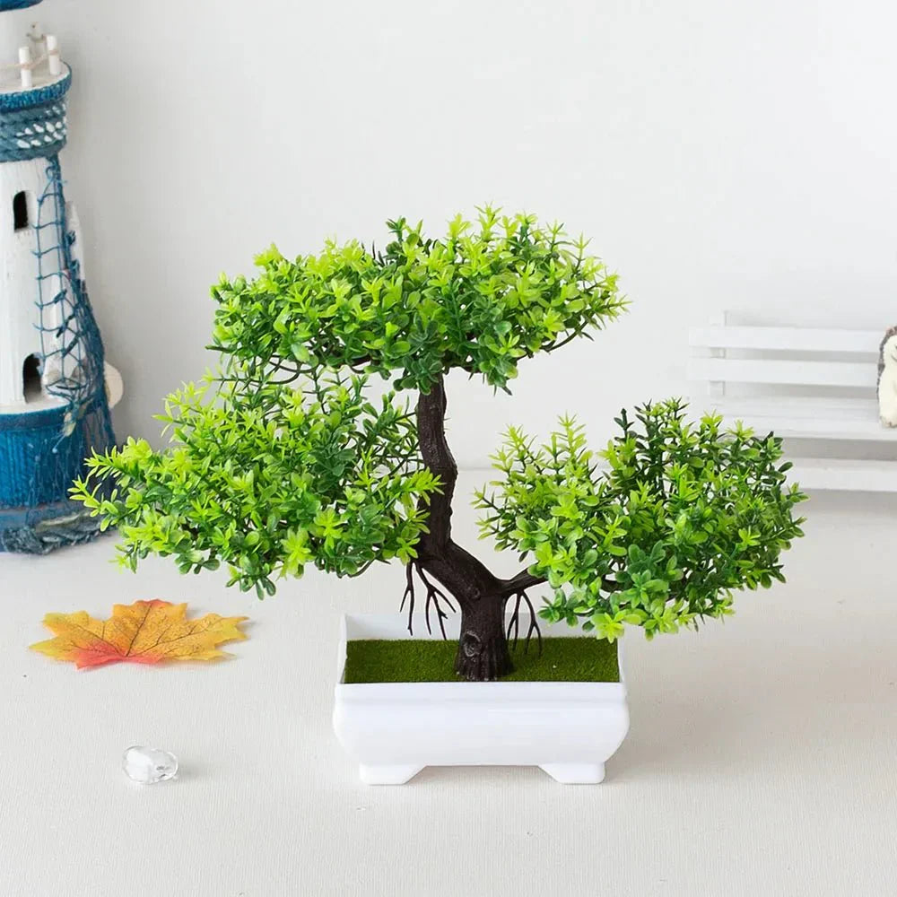 Evergreen Serenity | Levensechte kunstmatige bonsaiboom in decoratieve pot