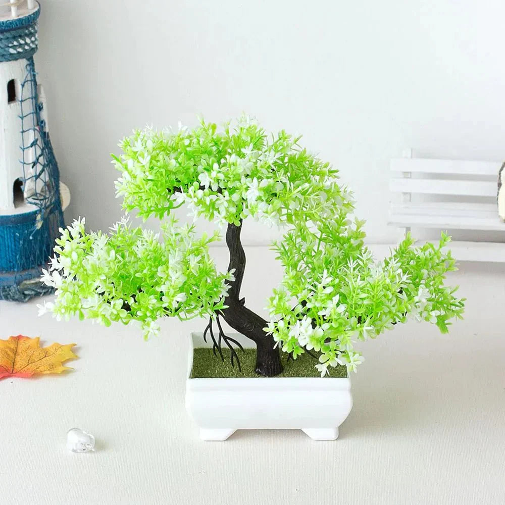 Evergreen Serenity | Levensechte kunstmatige bonsaiboom in decoratieve pot