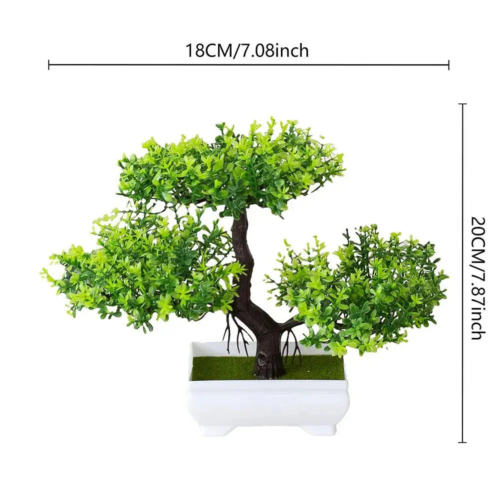 Evergreen Serenity | Levensechte kunstmatige bonsaiboom in decoratieve pot