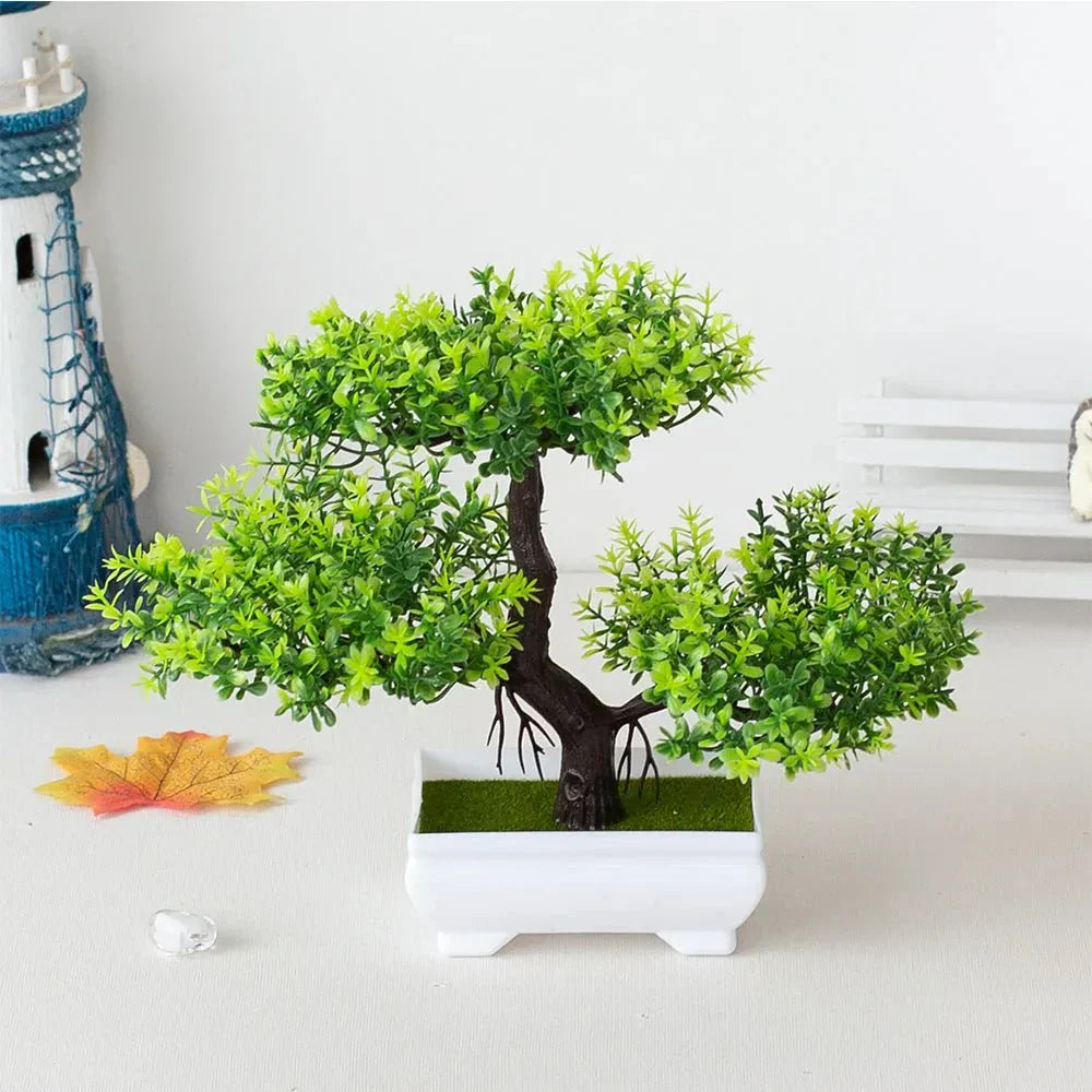 Evergreen Serenity | Levensechte kunstmatige bonsaiboom in decoratieve pot
