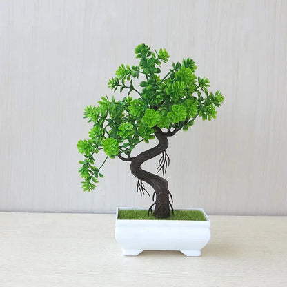 Evergreen Serenity | Levensechte kunstmatige bonsaiboom in decoratieve pot