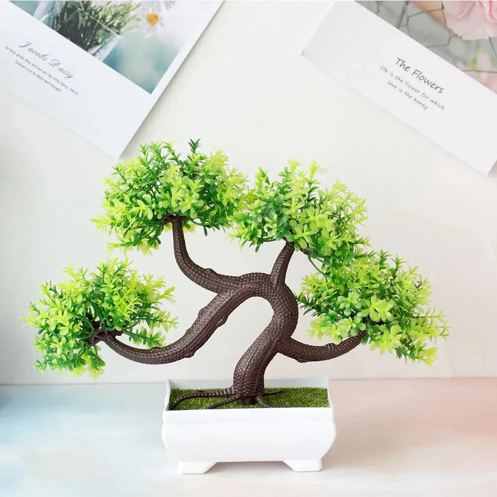Evergreen Serenity | Levensechte kunstmatige bonsaiboom in decoratieve pot