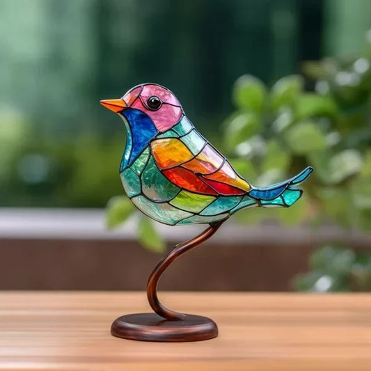 LuxeHome AvianElegance – Vogels in getint glas voor een verfijnd interieur